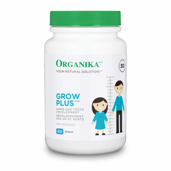 Organika Grow Plus – Aids in healthy bone development for children – 60vcaps
